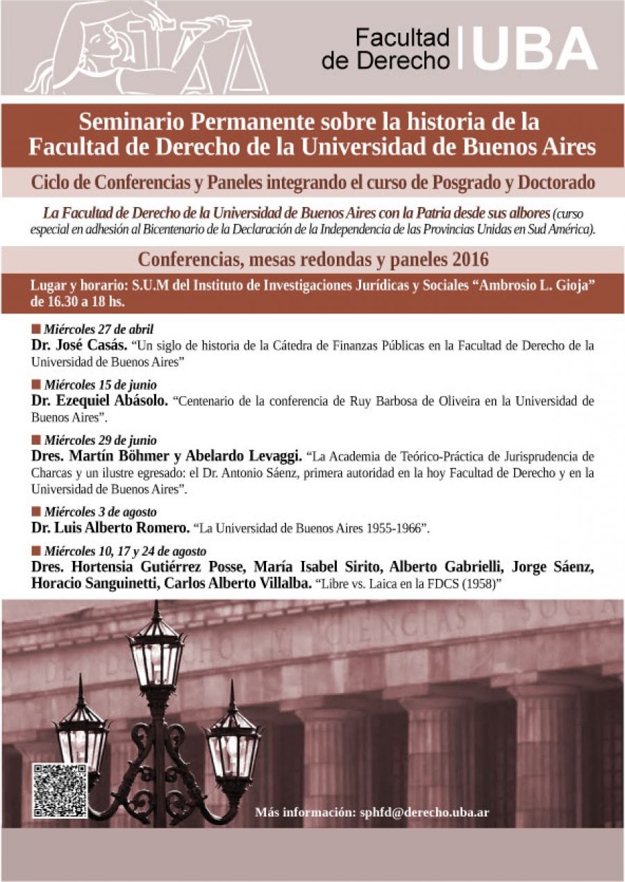 Seminario Permanente Sobre La Historia De La Facultad De Derecho De La ...