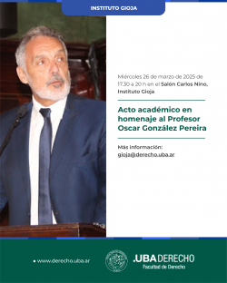 Acto académico en homenaje al Profesor Oscar González Pereira