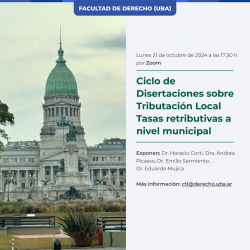 Ciclo de disertaciones sobre Tributación Local. Tasas retributivas a nivel municipal