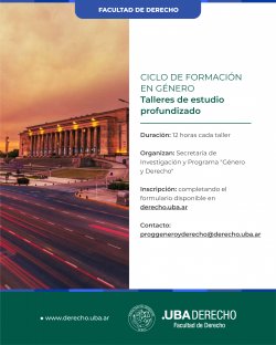 Ciclo de formación en género: talleres de estudio profundizado