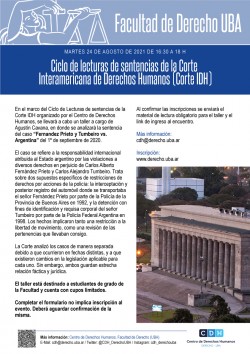 Ciclo de lecturas de sentencias de la Corte Interamericana de Derechos Humanos (Corte IDH)