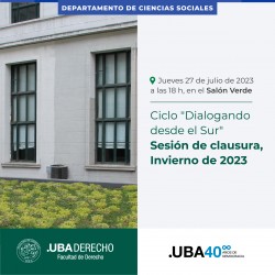 Ciclo "Dialogando desde el Sur" - Sesión de clausura, Invierno de 2023