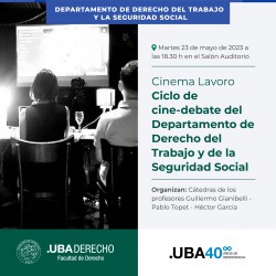Cinema Lavoro - Ciclo de cine-debate del Departamento de Derecho del Trabajo y de la Seguridad Social