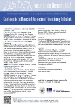 Conferencia de Derecho Internacional Financiero y Tributario 