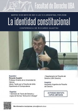Conferencia de Riccardo Guastini: "La identidad constitucional"