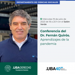 Conferencia del Dr. Fernán Quirós. Aprendizajes de la pandemia   