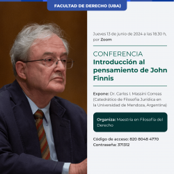 Conferencia "Introducción al pensamiento de John Finnis"