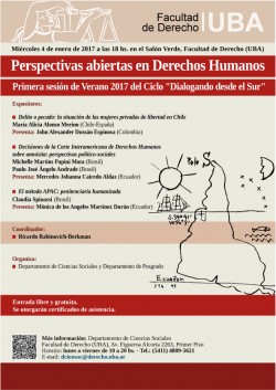 Conferencia: Perspectivas abiertas en Derechos Humanos