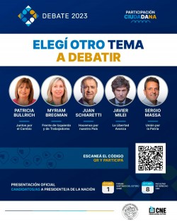 Debate presidencial 2023: Elegí otro tema a debatir