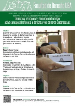 Democracia participativa y ampliación del sufragio activo con especial referencia al derecho al voto de las/os condenadas/os