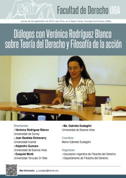 Diálogos con Verónica Rodríguez Blanco sobre Teoría del Derecho y Filosofía de la acción
