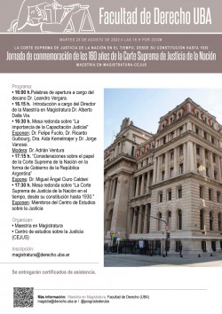 La Corte Suprema de Justicia de la Nación en el tiempo, desde su constitución hasta 1930