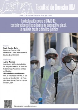 La declaración sobre el COVID-19: consideraciones éticas desde una perspectiva global. Un análisis desde la bioética jurídica