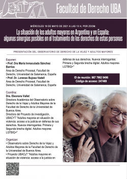 La situación de los adultos mayores en Argentina y en España: algunas sinergias posibles en el tratamiento de los derechos de estas personas