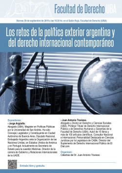 Los retos de la política exterior argentina y del derecho internacional contemporáneo