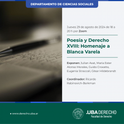 Poesía y Derecho XVIII: Homenaje a Blanca Varela 