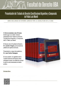 Presentación del <i>Tratado de Derecho Constitucional Argentino y Comparado</i>, de Pablo Luis Manili