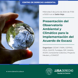 Presentación del Observatorio Ambiental y Climático para la Implementación del Acuerdo de Escazú 