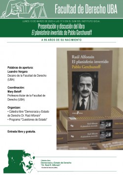 Presentación y discusión del libro <i>El planisferio invertido</i>, de Pablo Gerchunoff