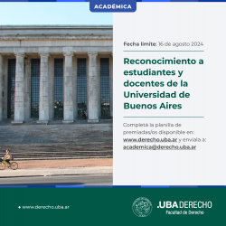 Reconocimiento a estudiantes y docentes de la Universidad de Buenos Aires