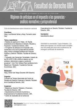 Régimen de anticipos en el impuesto a las ganancias - análisis normativo y jurisprudencial