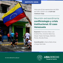 Reunión extraordinaria: conflictología y crisis institucional. El caso Venezuela