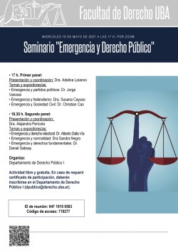 Seminario "Emergencia y Derecho Público"