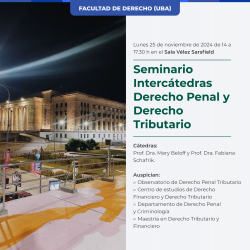 Seminario Intercátedras Derecho Penal y Derecho Tributario