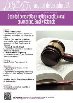 Sociedad democrática y justicia constitucional en Argentina, Brasil y Colombia