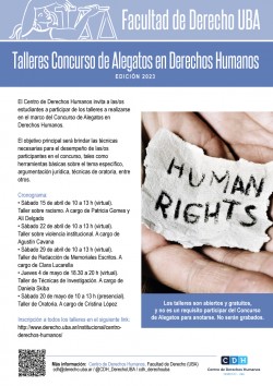 Talleres del Concurso de Alegatos en Derechos Humanos - Edición 2023