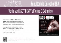 Vení a ver ELSE Y HENRY al Teatro El Extranjero