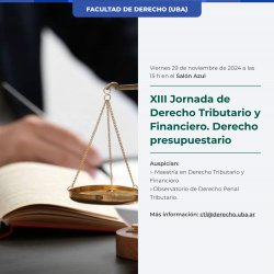 XIII Jornada de Derecho Tributario y Financiero. Derecho presupuestario