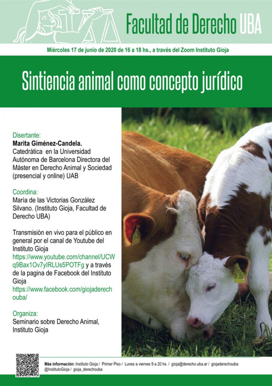 Sintiencia Animal Como Concepto Juridico Facultad De Derecho Universidad De Buenos Aires