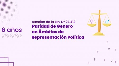 6 años de la sanción de la Ley Nº 27.412 sobre Paridad de Género en Ámbitos de Representación Política