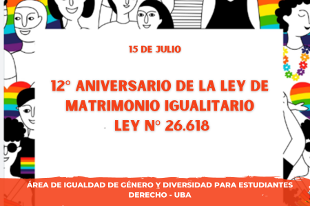 12 Aniversario de la sanción de la Ley de Matrimonio Igualitario en Argentina