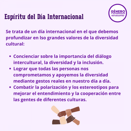 Día Mundial de la Diversidad Cultural para el Diálogo y el desarrollo