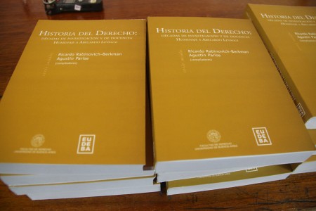 Presentación del libro  Historia del Derecho: Décadas de investigación y de docencia 