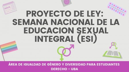 Proyecto de ley: Semana Nacional de la Educación Sexual Integral