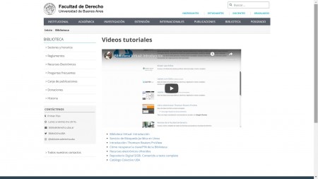 Videos tutoriales sobre la Biblioteca Virtual