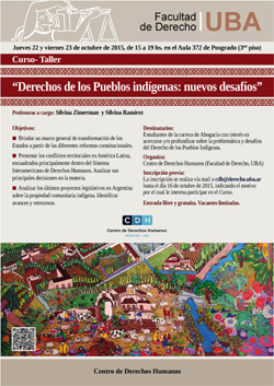 Curso-Taller "Derechos de los Pueblos indígenas: nuevos desafíos"