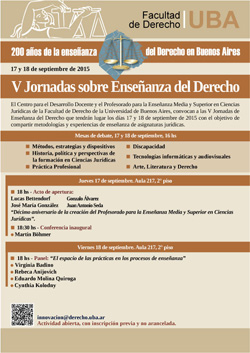 V Jornadas de Enseñanza del Derecho