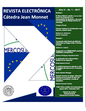 Revista Digital de la Cátedra Jean Monnet - Año V – N° 1 – 2017