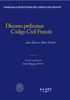 Tapa del libro Discurso preliminar. Código Civil Francés, de Jean